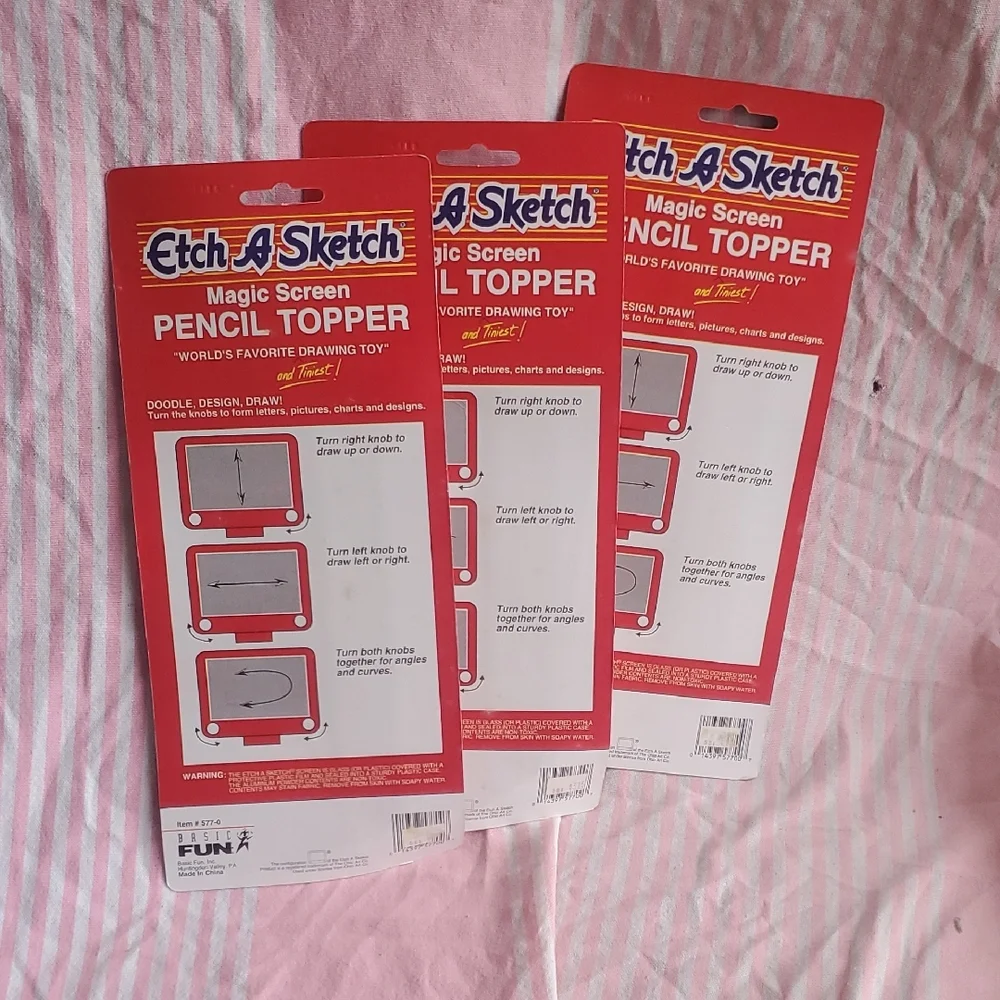 Etch A Sketch Pencil Toppers